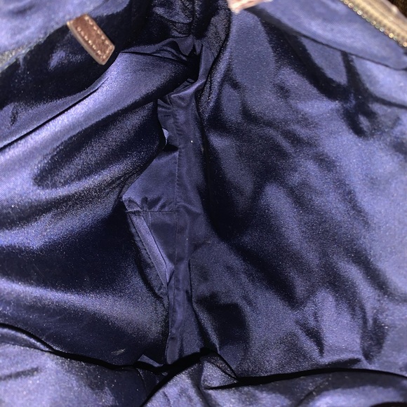 Gucci Blue/Brown Nylon & Leather Vintage Web Hobo - Picture 12 of 15